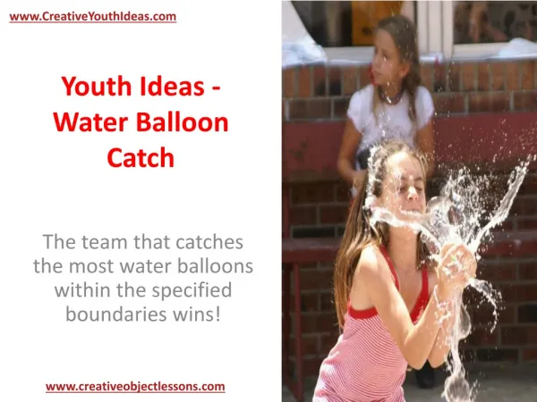 Youth Ideas - Water Balloon Catch