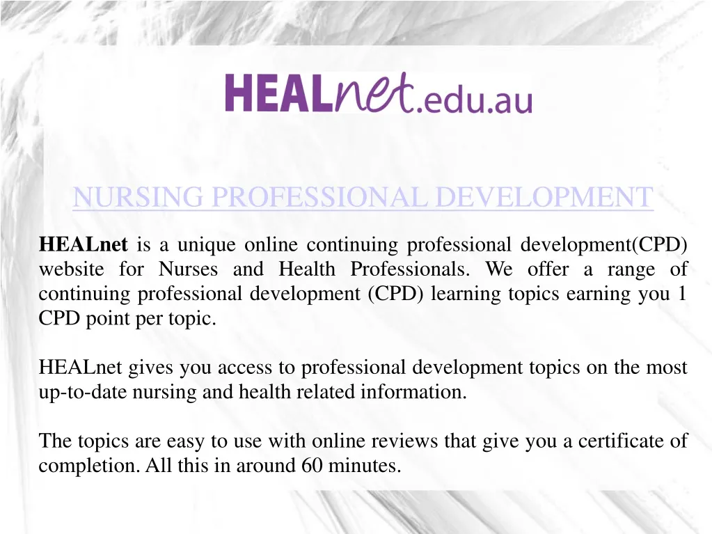 nursing professional development