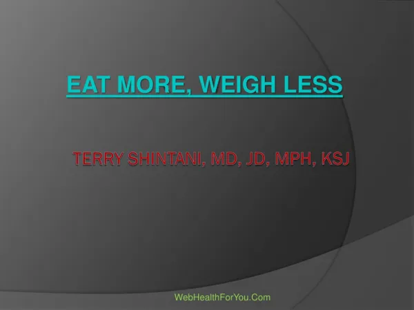Eat More, Weigh Less 12