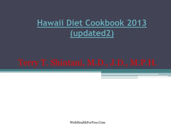Hawaii Diet Cookbook 2013 (updated2) 12