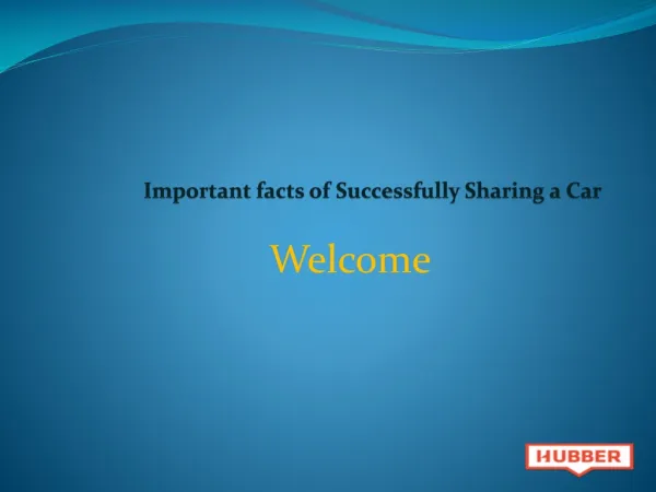 Important facts of Successfully Sharing a Car