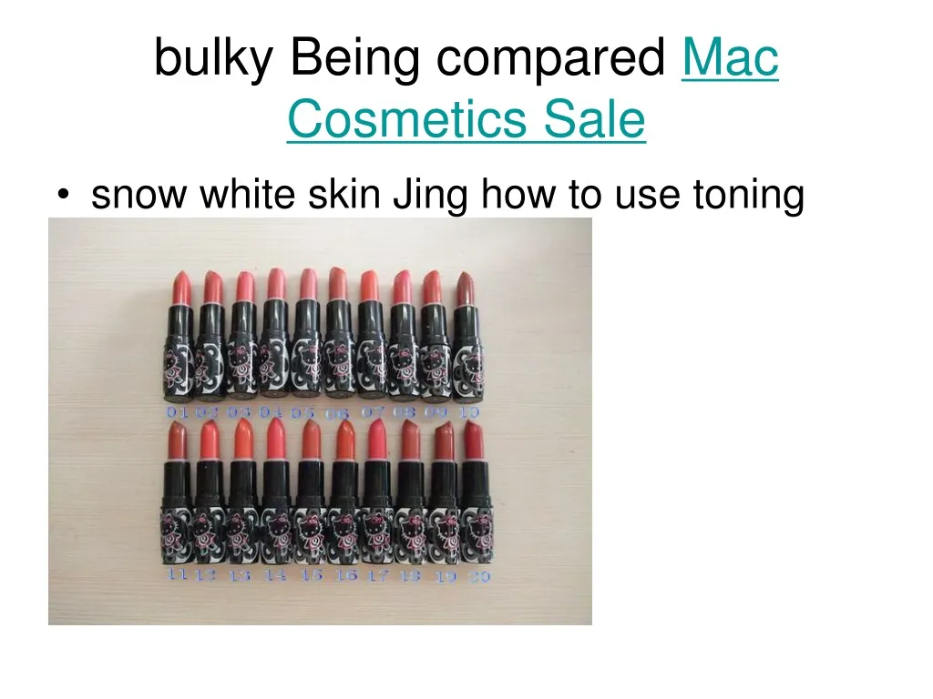 bulky being compared mac cosmetics sale