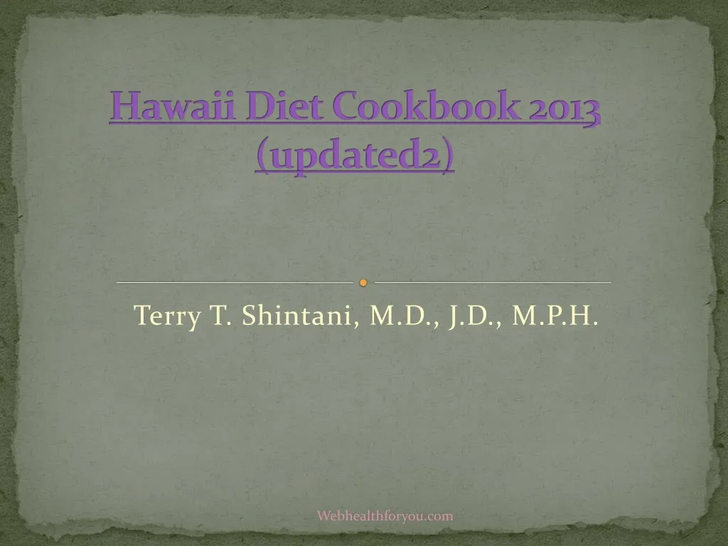 hawaii diet cookbook 2013 updated2