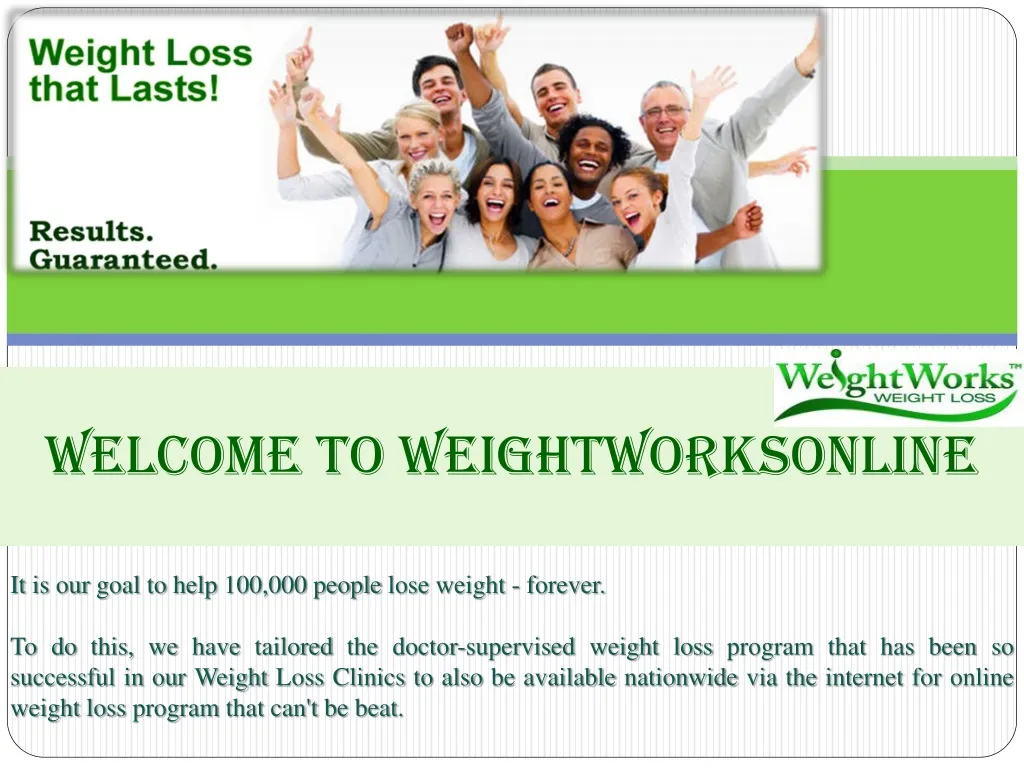 welcome to weightworksonline