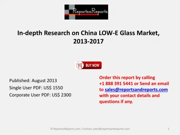 China LOW-E Glass Market 2013-2017