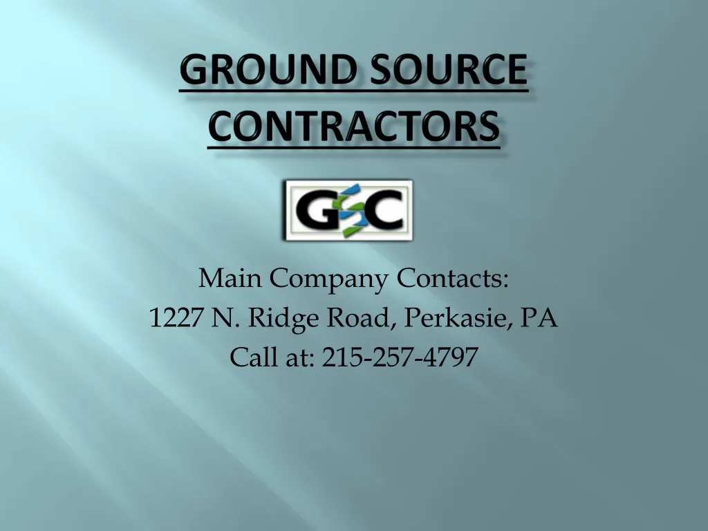 ground source contractors
