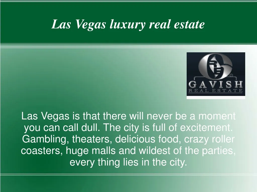 las vegas luxury real estate