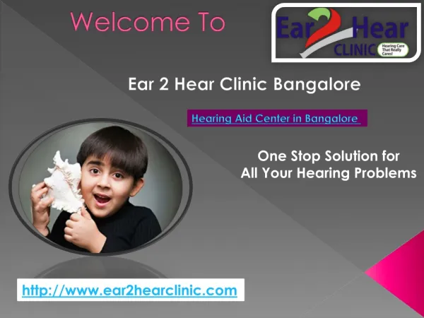 Hearing Aid Center in Bangalore