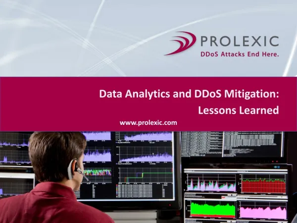 Data Analytics and DDoS Mitigation: Lessons Learned
