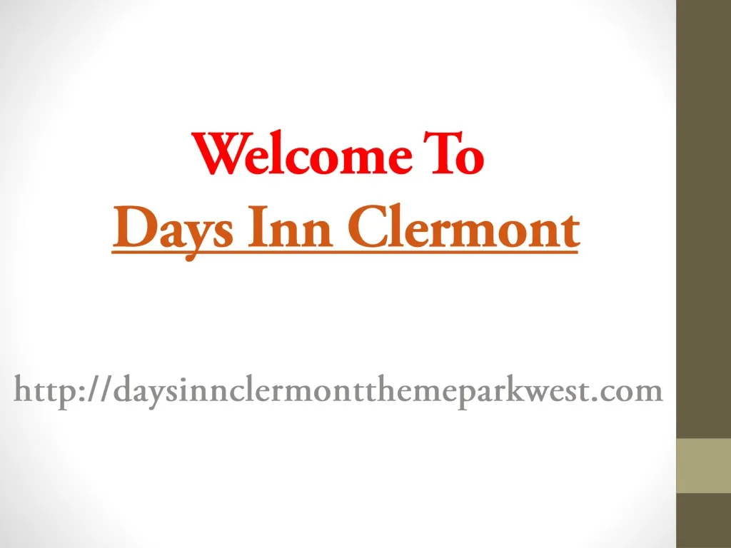 welcome to days inn clermont