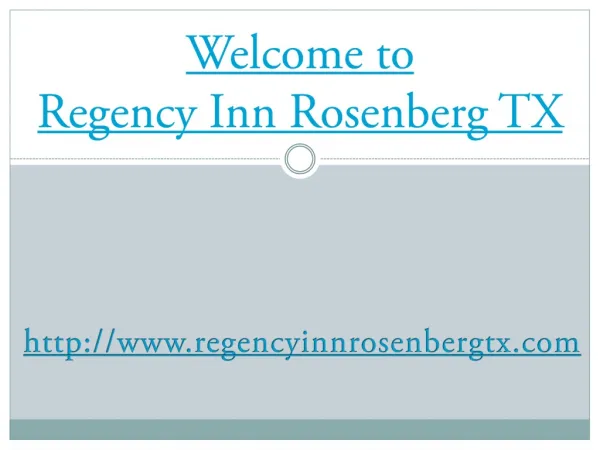 Regency inn rosenberg tx