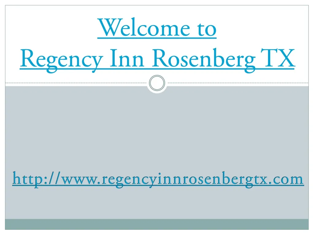 welcome to regency inn rosenberg tx