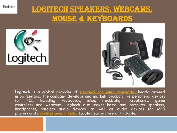Shop Logitech portable electronics with Findable in India