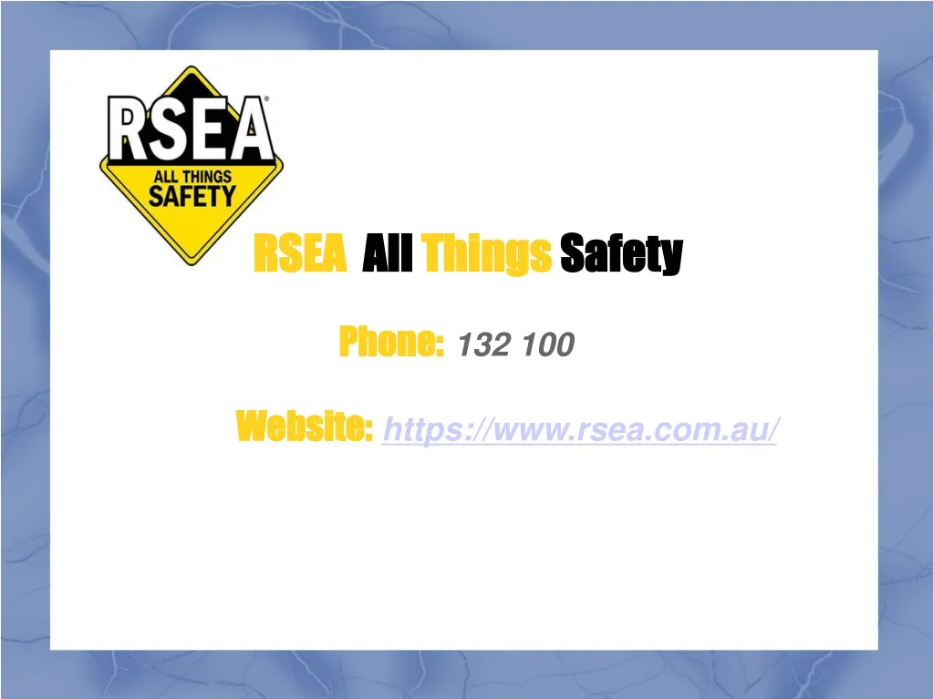 rsea all things safety