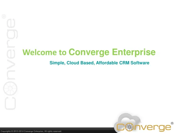 Converge Enterprise - Cloud CRM Software