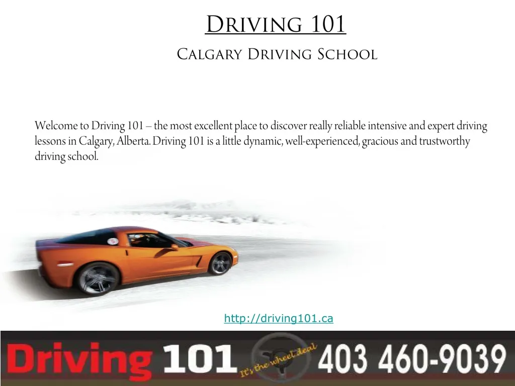 driving 101 calgary driving school