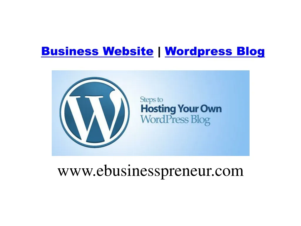 business website wordpress blog