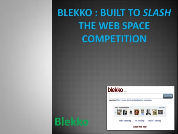 Blekko : Built To Slash The Web Space Competition