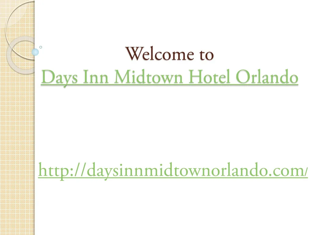 welcome to days inn midtown hotel orlando