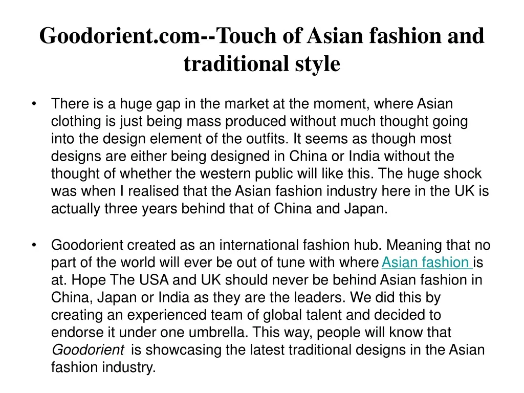 goodorient com touch of asian fashion and traditional style
