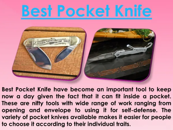 what is the Best Pocket Knife