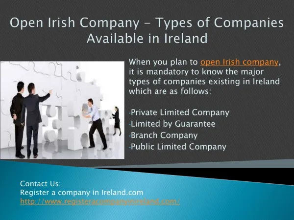 Open Irish Company - Types of Companies Available
