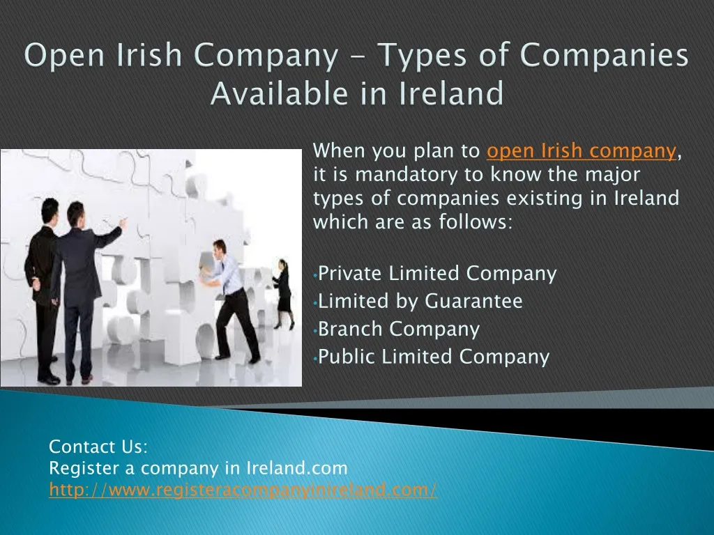 open irish company types of companies available in ireland