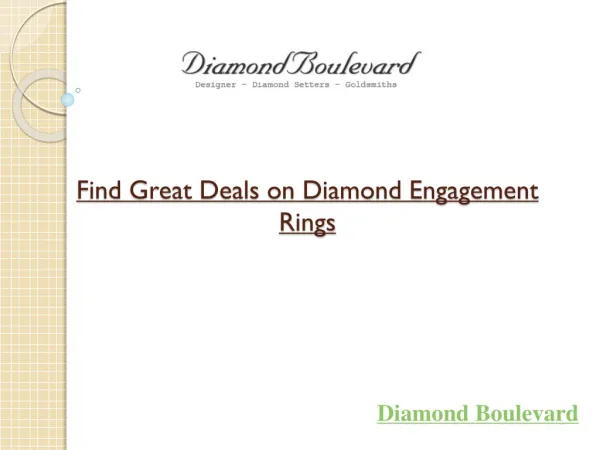 Find Great Deals on Diamond Engagement Rings