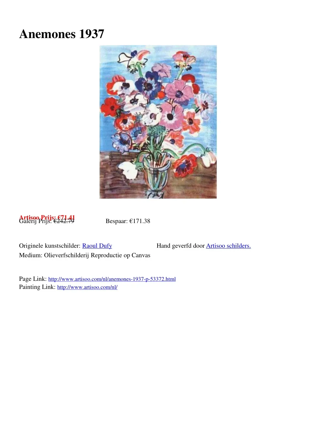 anemones 1937 arti soo prijs 71 41