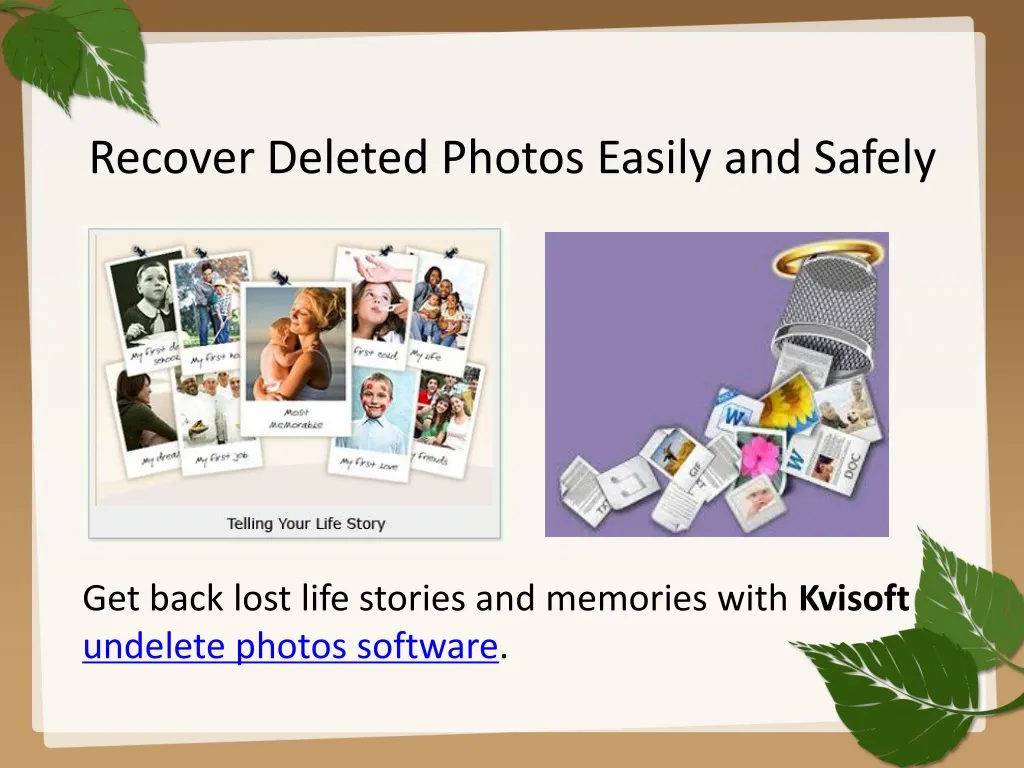 recover deleted photos easily and safely