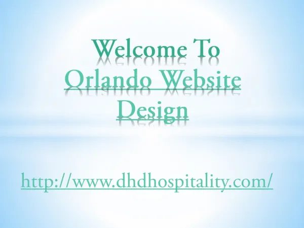 welcome to orlando website design
