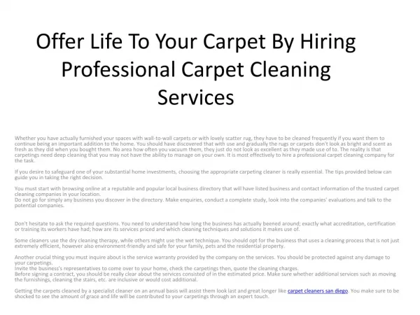 san diego carpet cleaning