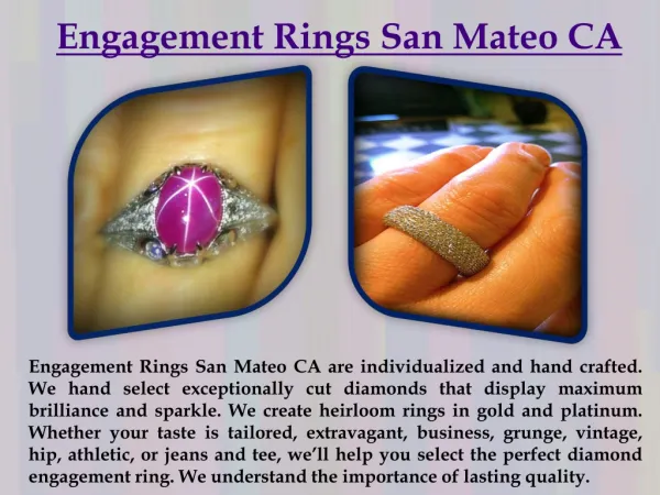 Engagement Rings San Mateo CA