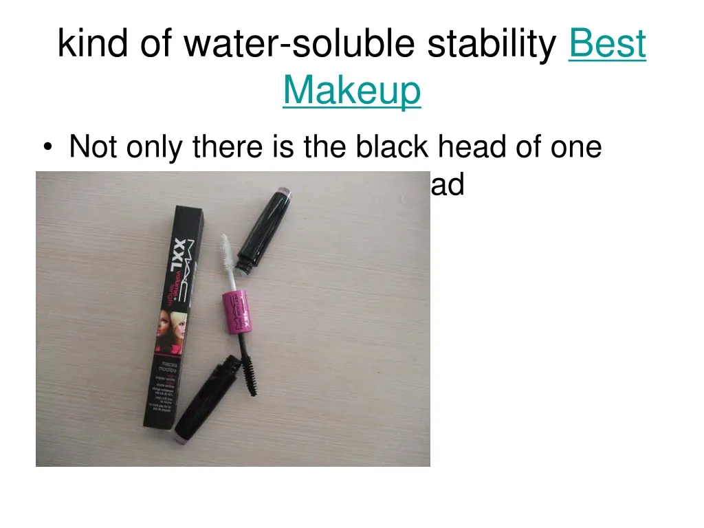 kind of water soluble stability best makeup
