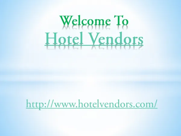 Hotel Suppliers