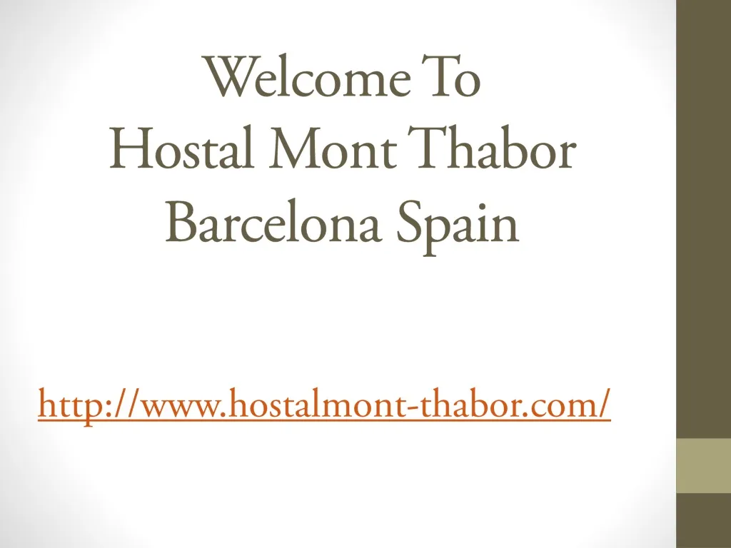 welcome to hostal mont thabor barcelona spain