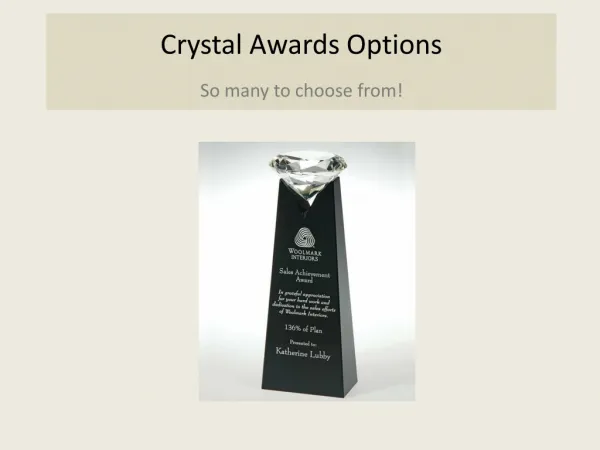 Crystal Award Options