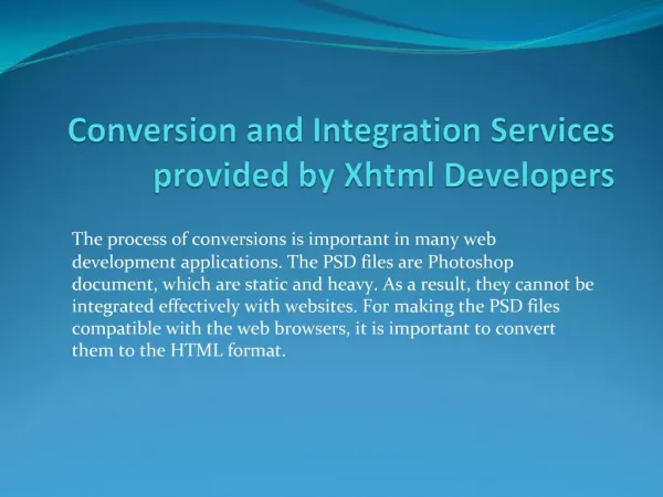 PSD to Html conversion