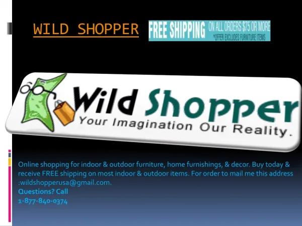 I am wild shopper.Are you?!