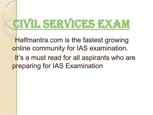 Civil Services Exam