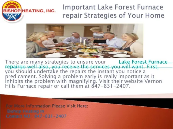 Important Lake Forest Furnace repair Strategies of Your Home