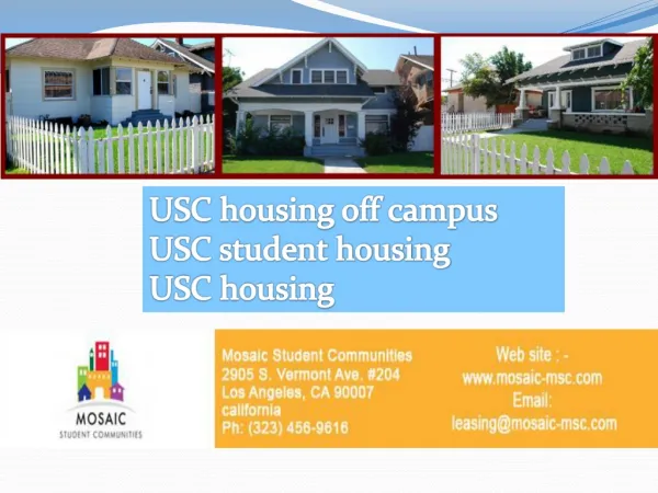 Searching for a good USC housing off campus? Here are a few