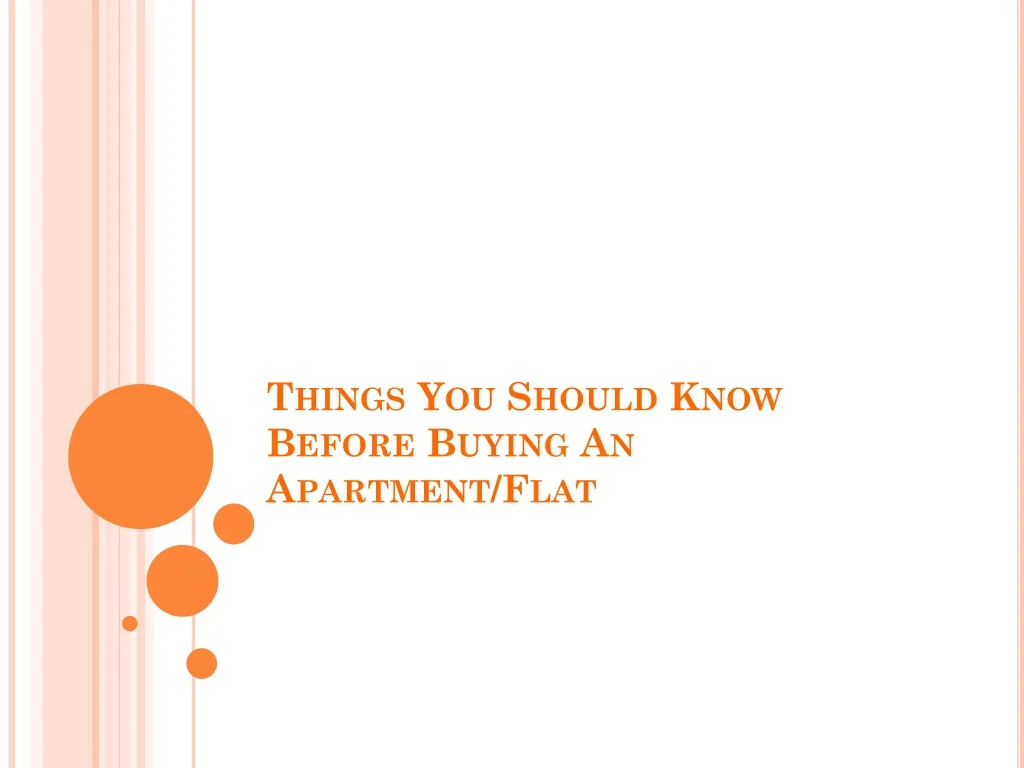 things you should know before buying an apartment flat