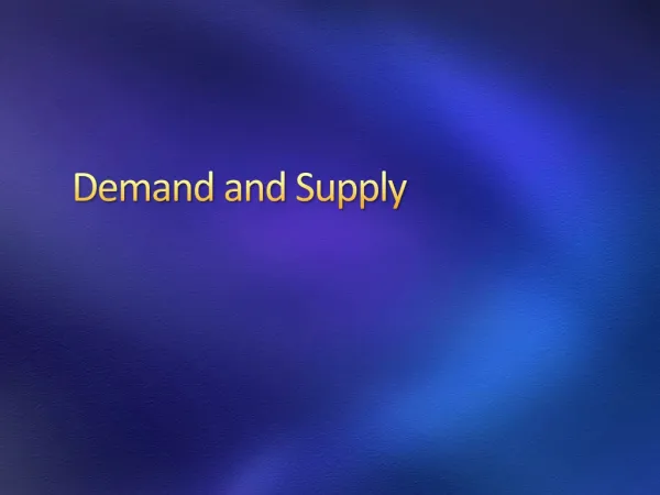 Supply-demand Assignment Help