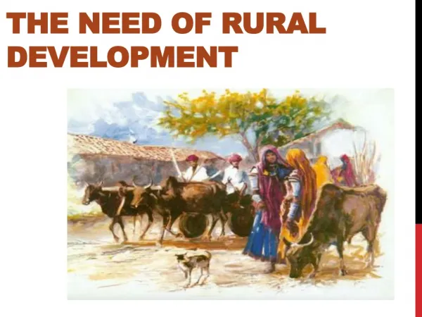 The Need of Rural Development