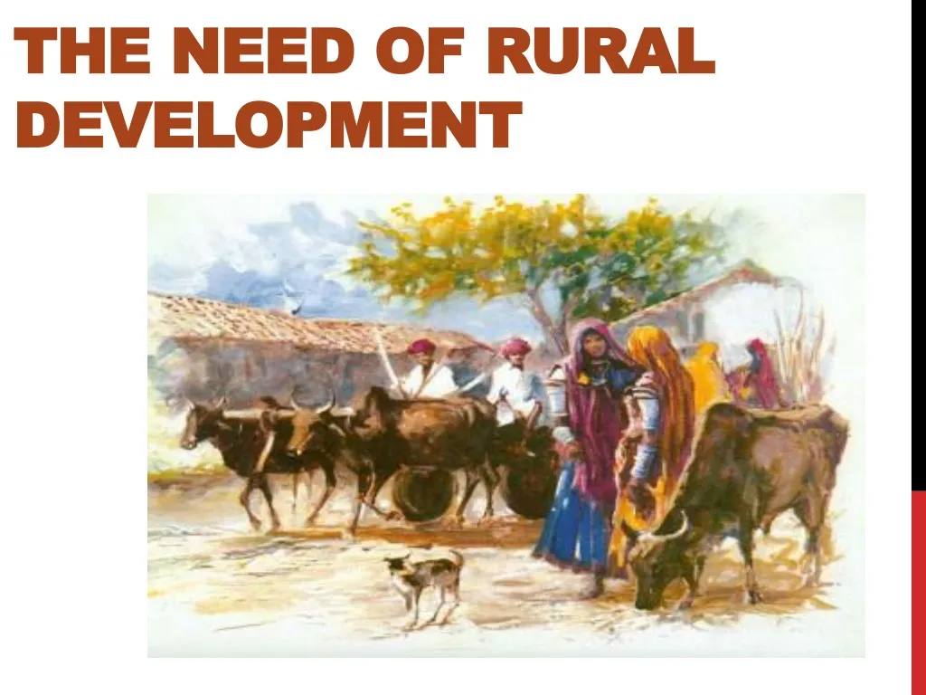 the need of rural development