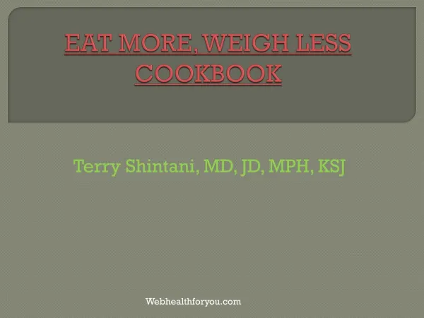 Eat more weigh less Cookbook 2013