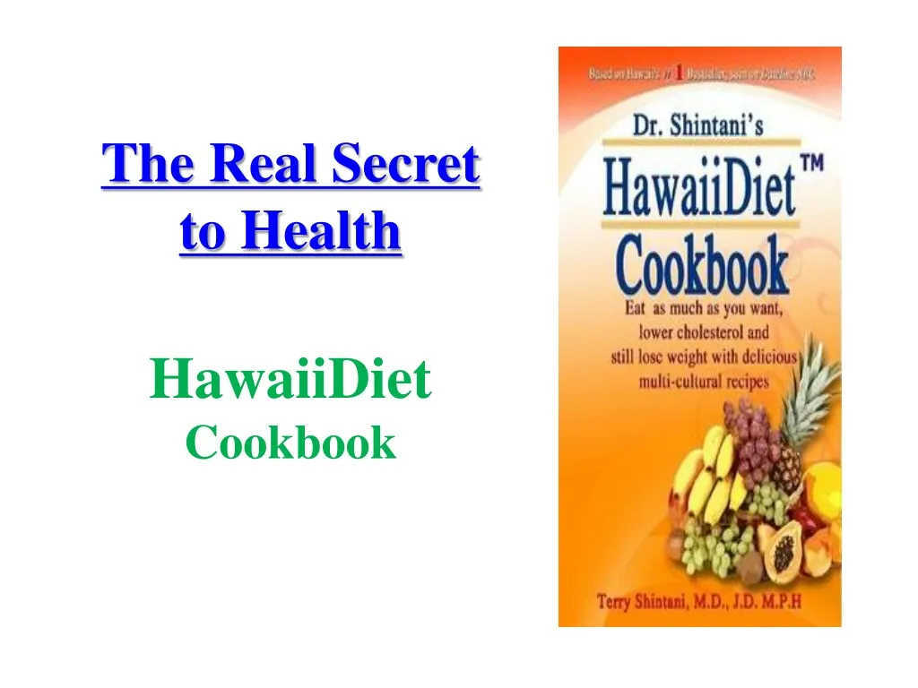 the real secret to health hawaiidiet cookbook