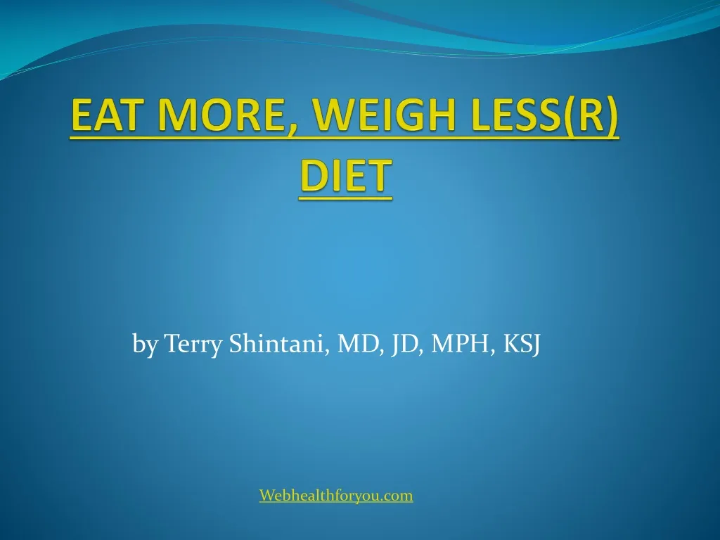 eat more weigh less r diet