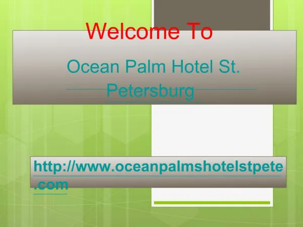 Ocean Palm Hotel St. Petersburg florida